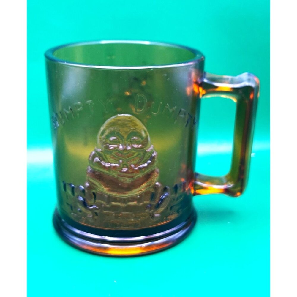 Indiana Glass 1970s Nursery Rhyme Mug Tiara Exclusive Humpty Dumpty Pipers Son